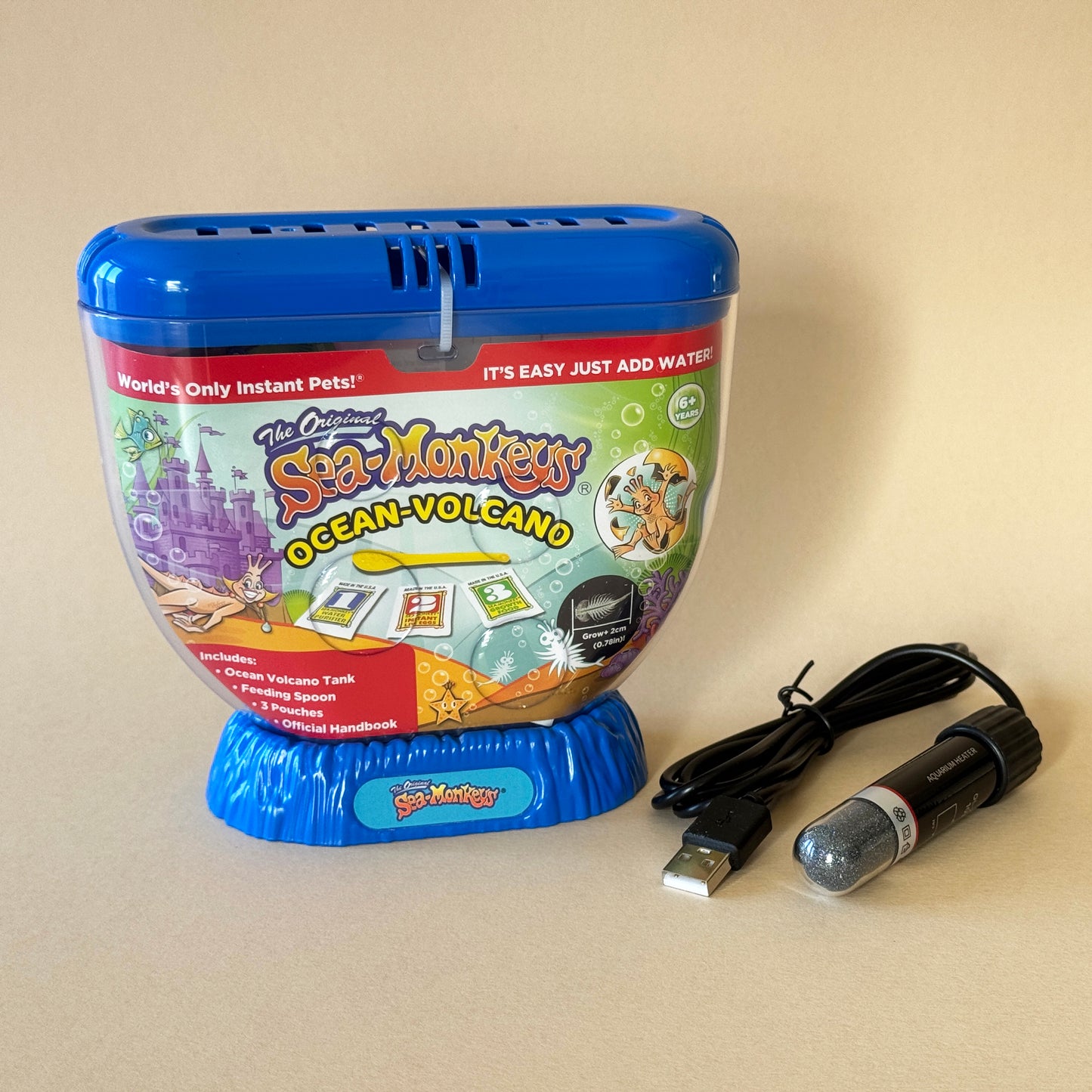Sea-Monkeys Ocean Volcano + Mini Heater Combo